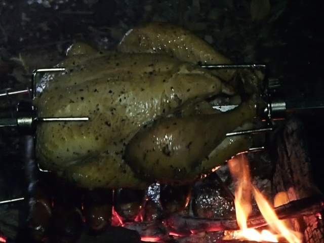 鳥の丸焼き　ロティサリーチキンの作り方